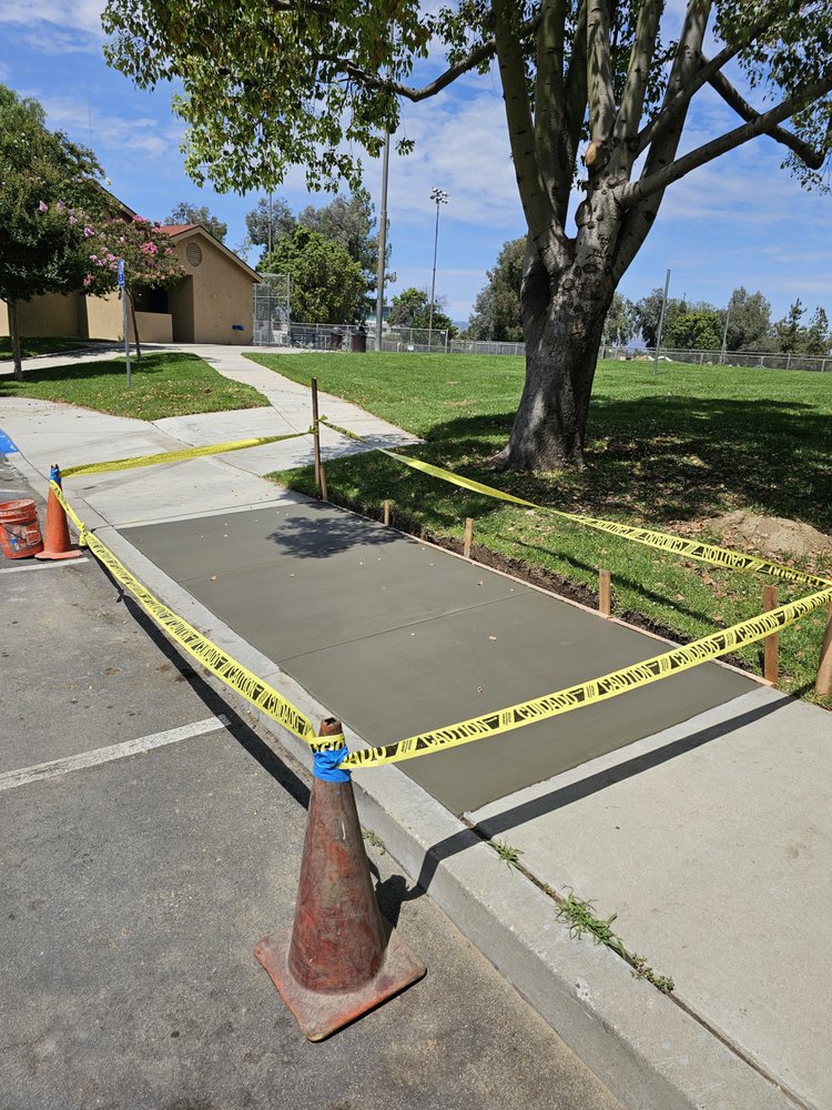 Finished concrete work on park project by IBR Saldana